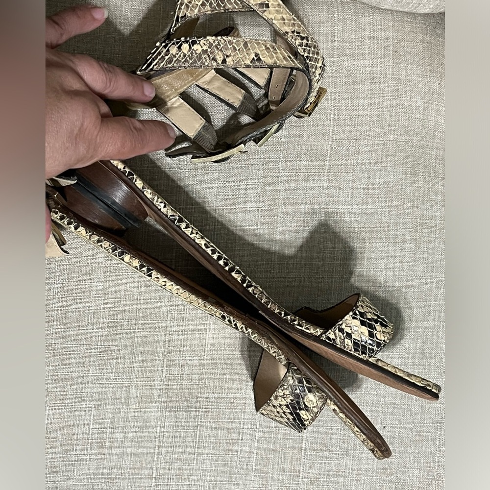 FENDI Snakeskin Python Gladiator Strappy Sandals … - image 9